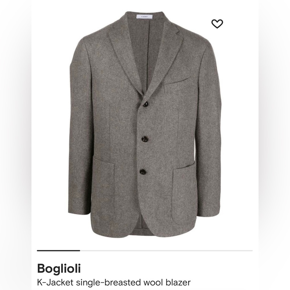 Boglioli K Jacket size 50, grey/blue color. Worn a few times.